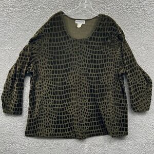 Womens Plus Size Top 3X Abstract Print Knit Tunic Relaxed Fit Casual Oversized